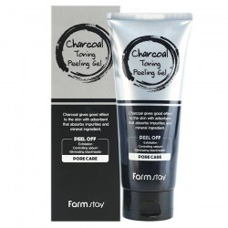 Купить пилинг-гель для лица FarmStay Charcoal Toning Peeling Gel